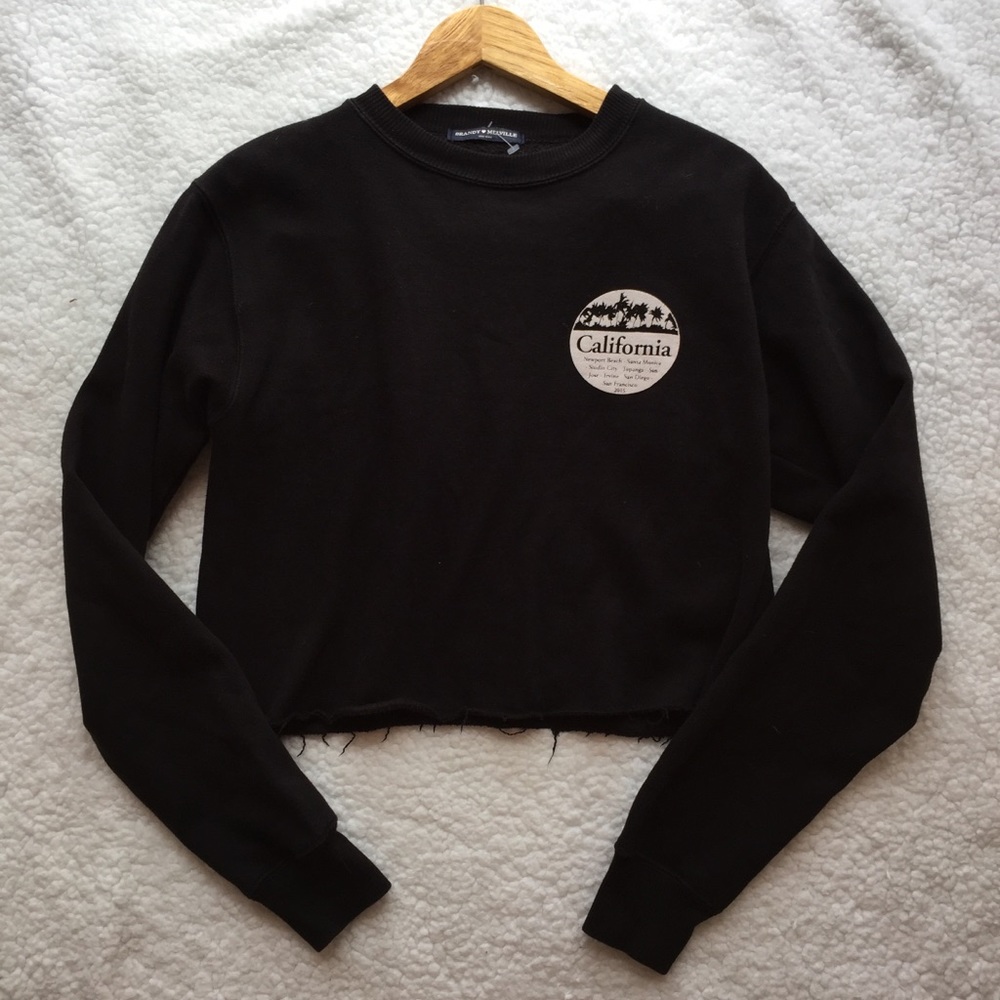 Brandy Melville black California Nancy Crewneck